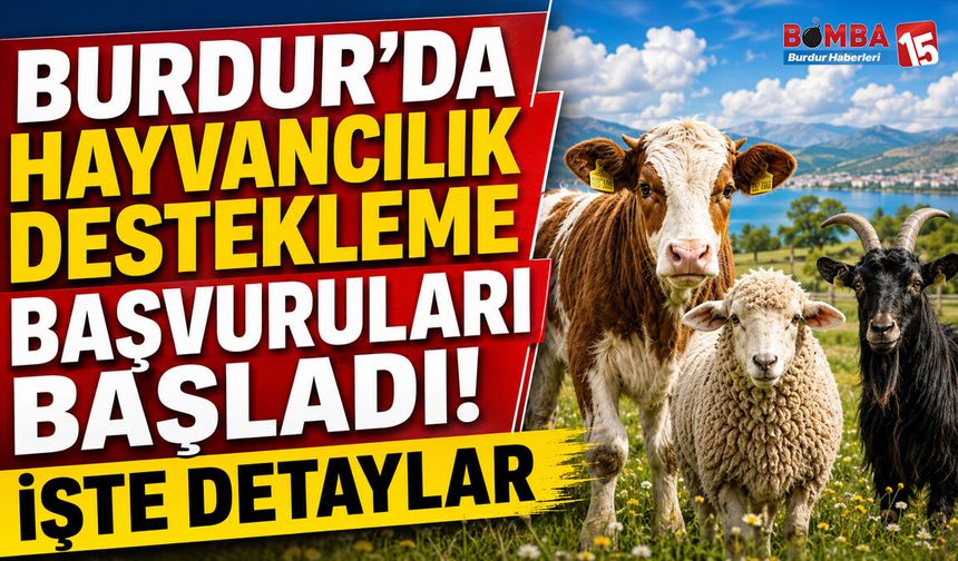 Burdur’da Hayvancılık Destekleme Başvuruları Başladı!