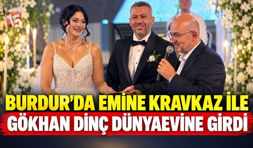 Burdur’da Emine Kravkaz ile Gökhan Dinç Dünyaevine Girdi