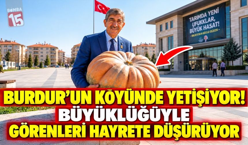 Burdur’un Köyünde Yetişiyor! Büyüklüğüyle Görenleri Hayrete Düşürüyor