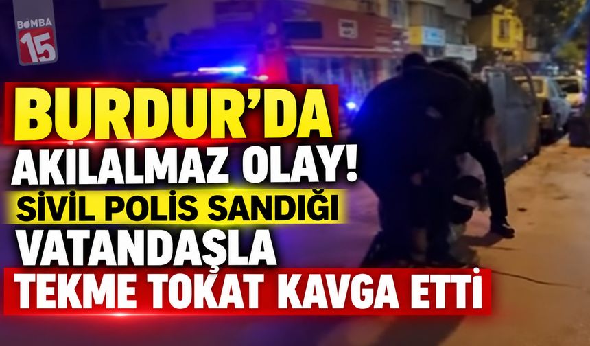 Burdur’da Akılalmaz Olay! Polis Aracı Sandığı Otomobile Saldırdı, Ortalık Karıştı